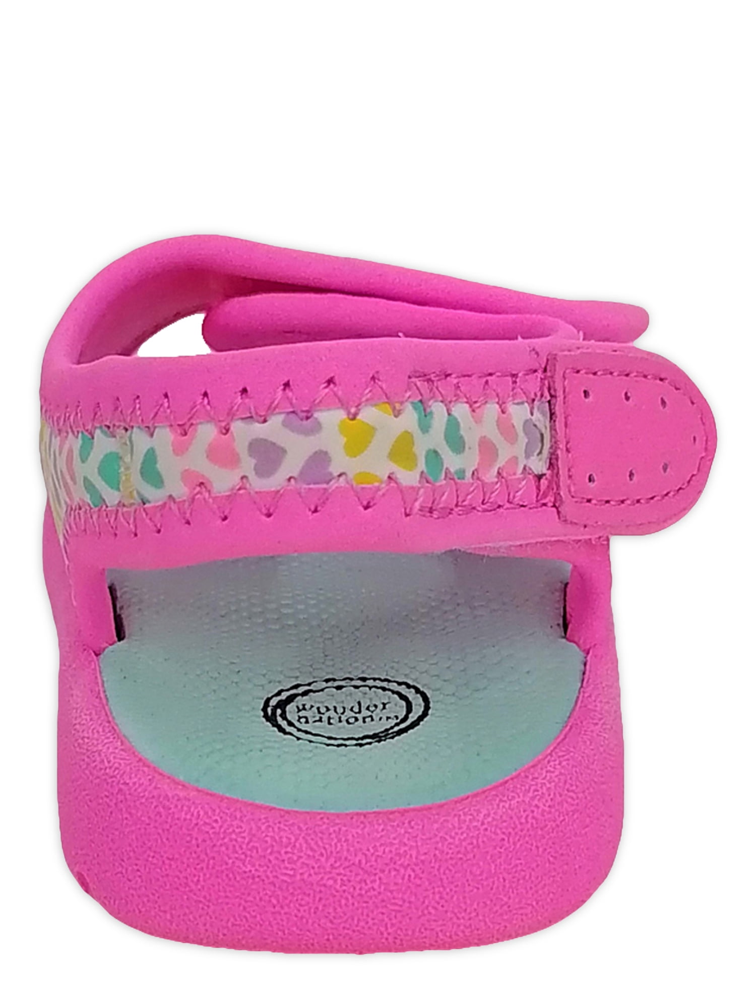 Wonder Nation Beach Sling Hearts Sport Sandal (Infant Girls)