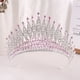 thumbnail image 1 of Nvzi Tiara de boda para novia, diadema de princesa, corona nupcial, joyería para el cabello con diamantes de imitación de cristal, decoración para cumpleaños, fiesta de disfraces (rosa claro), 1 of 4