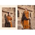 thumbnail image 4 of Pakistani Indian Stylish Designer Cotton Shalwar Kameez Plazzo Pant Suits ( Yellow, XXL - 46 ), 4 of 5
