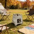 thumbnail image 4 of Yihuala Stainless Foldable Outdoor Camping Wood Stove Hiking Backpacking Firewood Stove Folding Windproof Wood Burning Burners, 4 of 8