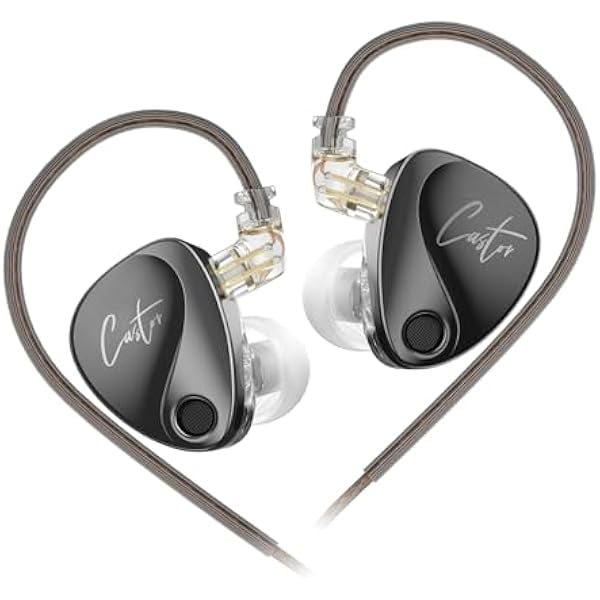 wonima11 KZ Castor Wired Earbuds in Ear Monitor Headphones, Harman Edition IEM Earphone Dual Driver HD Bass Driven Audio, Ear Bud with Adjusting Switch and Detachable Cable for Musicians Singers