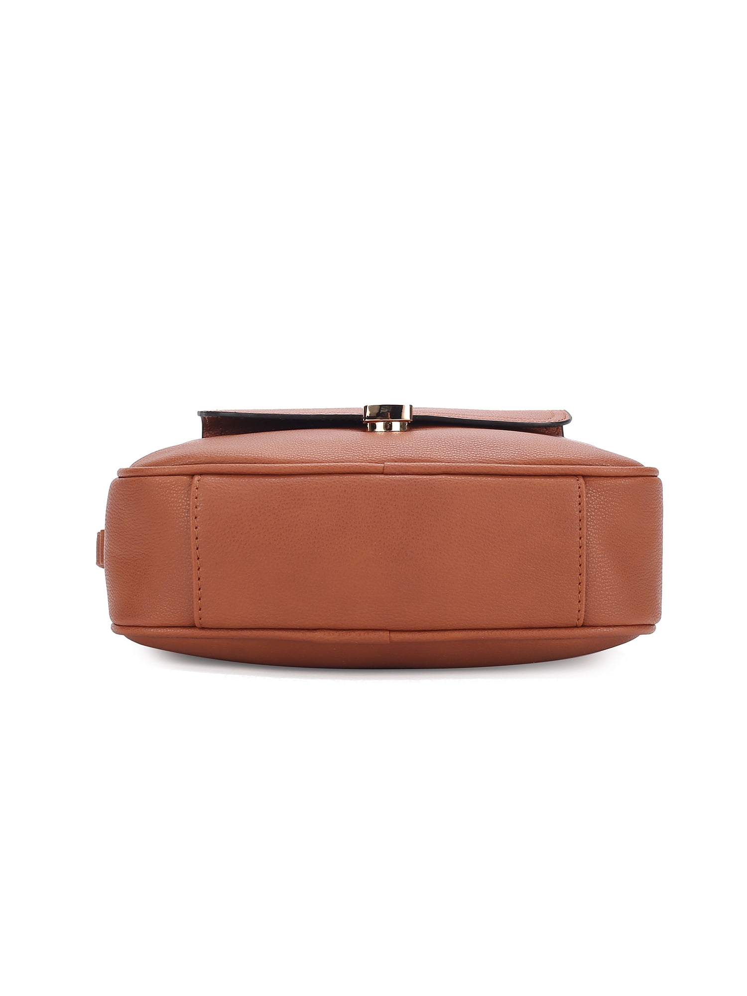 MKF Collection Michaela Vegan Leather Women's Shoulder Bag, Chic Modern Crossbody Purse Handbag by Mia K - Brown