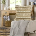 thumbnail image 2 of Ox Bay Neutral Geometric Fringe Indoor/Outdoor Pillow, 2 of 7