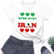 thumbnail image 5 of Tops de Cuello Alto para las Mujeres Amante Impreso Camiseta de Manga Corta, Uso Diario Casual, 95% Poliéster 5% Spandex, Tops de Cuello Redondo para las Mujeres, 5 of 5