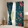 thumbnail image 3 of Castle Fairy Animal Birds Butterflies Black Out Curtains for Boys Girls,Chic Floral Flowers Curtains Pack of 2 (42x63 Each),Vintage Aesthetic Bedroom Curtains,Luxury Bedroom Decor, 3 of 6