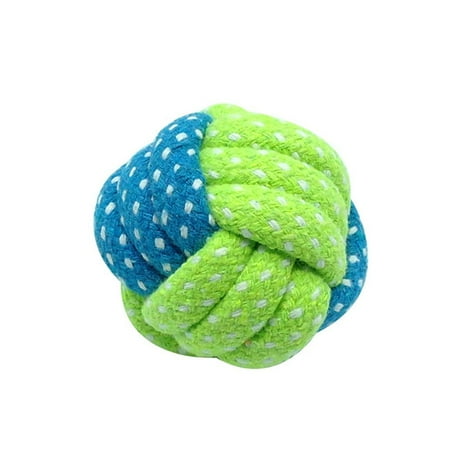 - Cotton Rope Pet Chew Toys Dog Tooth Bite Cleaning Ball Puppy Cat Training Interactive Toy