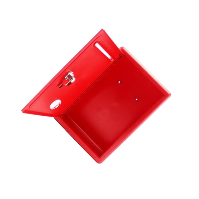 ziyahi Suggestion Drop Box Waterproof with Slot Box Gray Complaint Donation Box Lock and Red