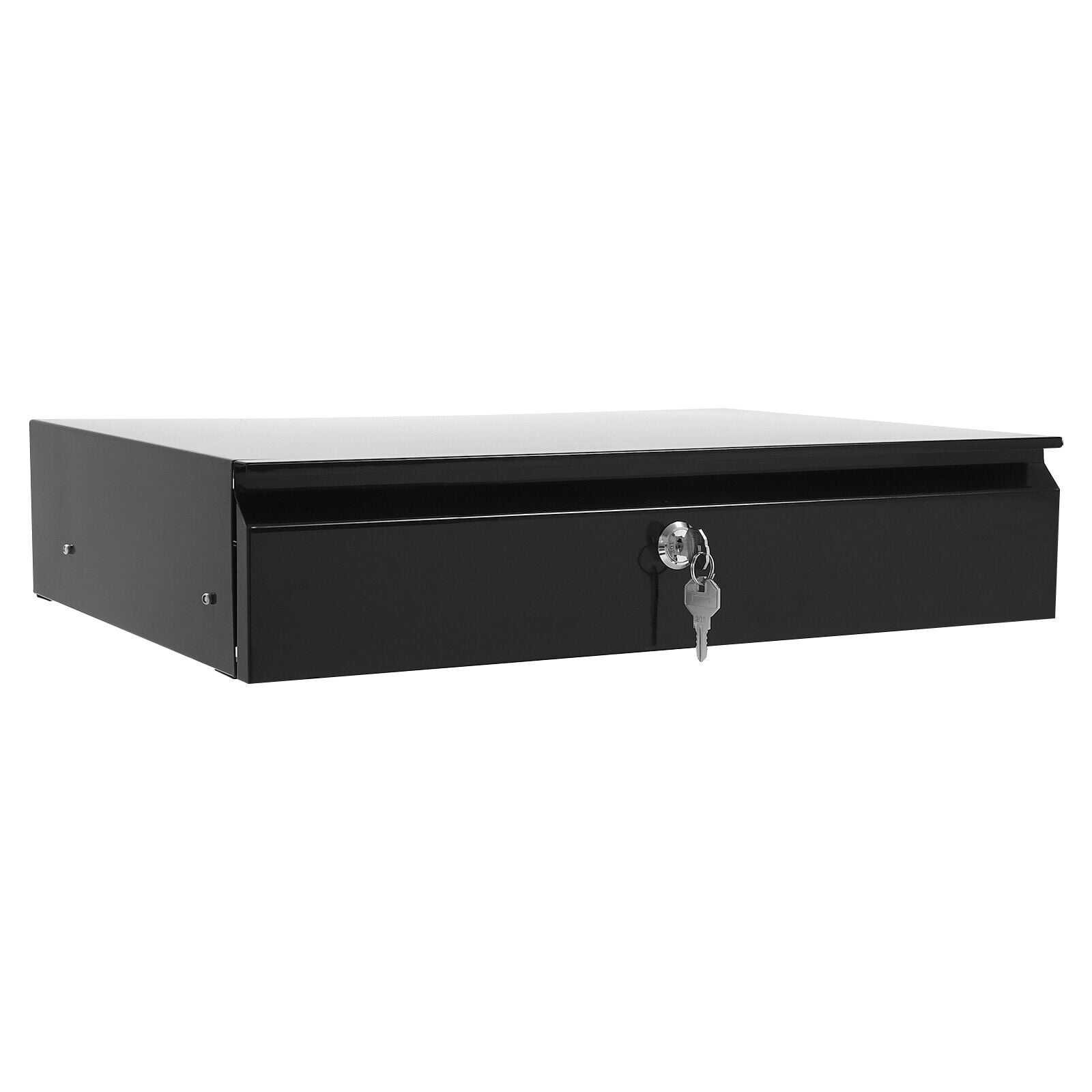 Under Desk Mounted Sliding Pull-out Drawer, Drawer Storage Organizer, Modern Pull-out Drawer Black Rectangular