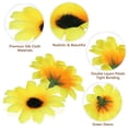 thumbnail image 6 of Raindrops Lifelike Artificial Plastic Sunflower Heads for Party Decoration Yellow 100 Pieces, 6 of 7