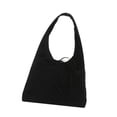 thumbnail image 4 of Bolsa de viajes Bag Minimalista Mujeres elegantes Bolsa de hombro de gamuza para cumpleaños Negro, 4 of 8