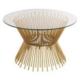 thumbnail image 4 of Pemberly Row 22.8"H Transitional Iron Metal Coffee Table in Gold, 4 of 6