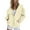 Light Yellow, variant on Women's Autumn Winter Button Up Cardigan, Solid Color Drawstring Hooded Pocket Sweatshirt, Soft Comfortable Long Sleeve Pullover for Casual Daily Wear, Entertainment and Seasonal Fashion Black L