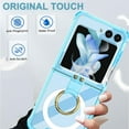 thumbnail image 2 of Compatible Samsung Galaxy Z Flip 5 Case Heavy Duty,Support Wireless Charging,Shockproof Silicone Protective Cover Case for Galaxy Z Flip 5 Case with Ring,Samsung Z Flip 5 Phone Case (Clear Blue), 2 of 14