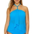 thumbnail image 2 of Coco Reef Womens Classic Solid Cascade Crop Underwire Tankini Top Style-U95253, 2 of 7