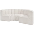 thumbnail image 2 of Bowery Hill Contemporary Cream Boucle Fabric Modular Sectional, 2 of 8