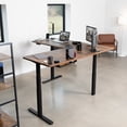 thumbnail image 3 of VIVO Electric 77" x 71" Corner Desk, Rustic Vintage Brown Tabletops, Black Frame, 3 of 4
