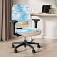 ZUXONGSY Beach Shells Office Chair Cover 2 Pieces Universal Desk Task