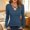 Blue, variant on WRFWUL Womens Criss Cross V Neck Long Sleeve Tops Slim Fit Ribbed Knit Casual Fall Comfy Basic Tunic Shirts