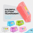 thumbnail image 4 of Enday Glitter Pencil Case Box for Kids with Snap Closure Lid School Supplies Storage Red Small Pack of 24, 4 of 7