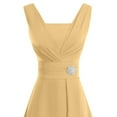 thumbnail image 2 of Miluxas Summer Plus Size Women's Dress Women formal Wedding Bridesmaid High-waist Party Ball Prom Gown Cocktail Dress Yellow XL(XL), 2 of 6