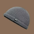 thumbnail image 4 of Beanie for Men Women Cuffed Thick Knitted Winter Beanies (Grey One Size), 4 of 4