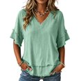 thumbnail image 6 of Women T-Shirt Top Summer Cute Tee Loose Fit Daily Wear Tops, 6 of 7