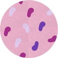 thumbnail image 1 of Ahgly Company Tapis d'Intérieur Lavables en Machine, Ronds, Pastel Transitionnel, Rose Pourpre, Ronds de 6', 1 of 7