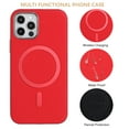 thumbnail image 6 of Allytechgroup iPhone 11 Pro Case with Magnetic Ring, Compatible with Magsafe Slim Back Cover Flannel Inner Lining Shockproof Protective Phone Case for Apple iPhone 11 Pro, Red, 6 of 6