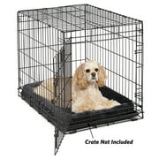 Midwest Homes For Pets / QuietTime Gray Fleece, Plush Bolstered Bed/ Fits 30-inch Crate/ Model-40230
