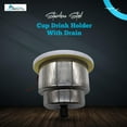 thumbnail image 2 of MARINE CITY Green LED Light Cup Holder with Center Drain, Stainless Steel, Durable, Corrosion-Resistant, Easy Installation for Boats, Poker Tables, Yachts, Ships Pack of 2, 2 of 7