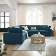 thumbnail image 1 of Modway Commix 5 Piece Down Filled Overstuffed Sectional Sofa in Azure, 1 of 5