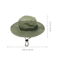 thumbnail image 2 of Sombrero de pescador Boonie para senderismo, pesca y actividades al aire libre (verde militar), 2 of 5