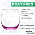 thumbnail image 2 of Mikonos Stemless Wine Glasses 11.5 oz. Set of 10, Bulk Pack - Restaurant Glassware, Perfect for Red Wine, White Wine, Cocktails - Pink, 2 of 5