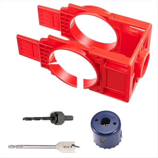 Kit de Instalación de Cerradura de Puerta, Kit de Instalación de Perilla de Puerta con Perforadora de 2-1/8 Pulgadas, Instalación de Cerradura de Puerta