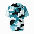 thumbnail image 5 of OIOLOYJM Mens Hoodies Sun Protection UPF Camo Short Sleeve Hooded T Shirts Rash Guard Quick Dry Swim Fishing Tops Light Blue L, 5 of 5