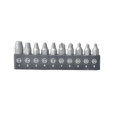 

10PC Damaged Screw Extractor Remover Drill Bit Disassemble Screw Stripped Broken