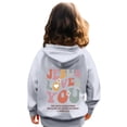 thumbnail image 4 of Grblisyd Cute Christian Graphic Hoodies For Girls Cute JESUS LOVES YOU Graphic Hoodie Kids Jesus Sweatshirt Religious Bible Verse Pullover, 4 of 6