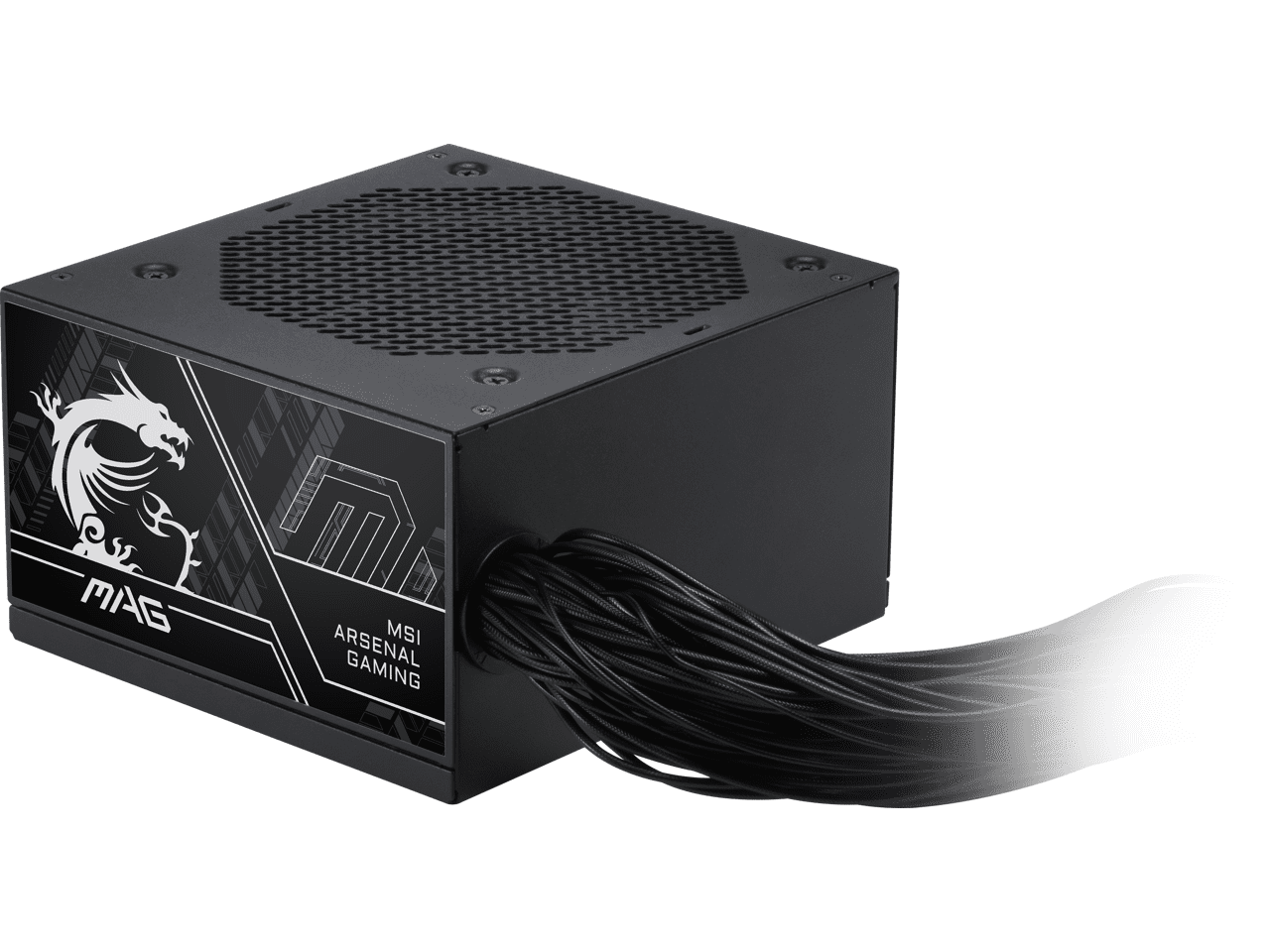 MSI MAG A650BN PCIE5, Non-Modular Compact Gaming 650W Power Supply, 80+ Bronze, ATX 3.1 & PCIe 5.1 Ready, Low-Noise Fan, Embossed Jacket Cables, 5 Year Warranty