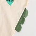 thumbnail image 5 of HCYSFG Boys Dinosaur Applique Outfit Sets 2 Piece Crewneck Short Sleeve Clothing Sets Striped T Shirt And Overall Shorts Matching Sets, 5 of 8