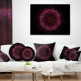thumbnail image 3 of Designart Dark Radial Purple Fractal Flower Digital Art - Floral Throw Pillow - 16x16, 3 of 4