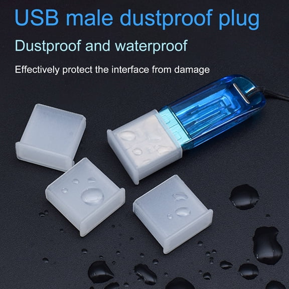 Naierhg USB Cover Anti-dust Protective PE Mini USB-A Protective Sleeve for U Disk