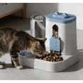thumbnail image 4 of 2-in-1 Automatic Pet Feeder & Water Dispenser 2L Food 1L Water Large Capacity Gravity Self Feeding Bowl Anti-Overflow Siphon Waterer Easy to Clean for Dogs & Cats Indoor Outdoor Use, 4 of 6
