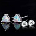 thumbnail image 3 of Joyas Pendientes Pendientes de moda redondos blancos Pendientes de ópalo con piedra natural Pendientes de ópalo, 3 of 5