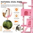 NiamVelo Cute Large Modern 54in Double Condo Cat Tree Tower with