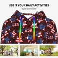 thumbnail image 6 of KLL American Stars1 for Womens Pullover Hoodie with Pocket Hooded Long Sleeve Shirts Sweatshirt for Women-Small, 6 of 7