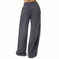 thumbnail image 5 of Ruyang Girls Wide Leg Sweatpants High Waisted Straight Leg Athletic Pants Kids Plain Baggy Joggers Elastic Waist Trousers, 5 of 8