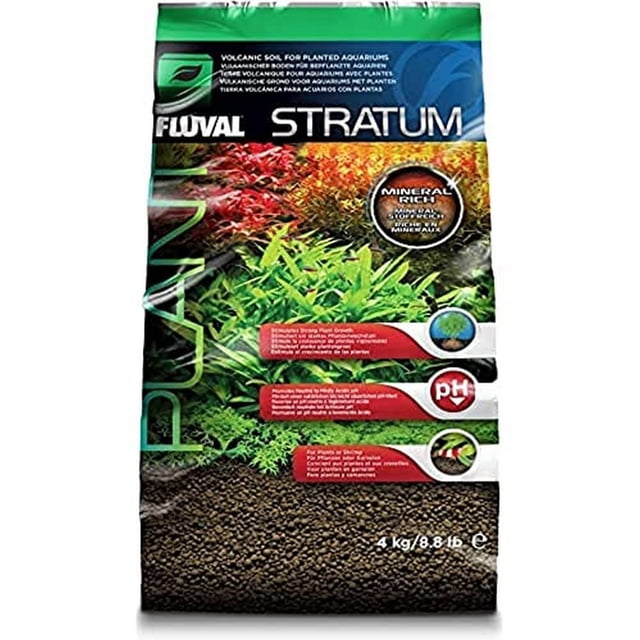 Sustrato para acuario Fluval, planta y estrato de camarones, 4 kg