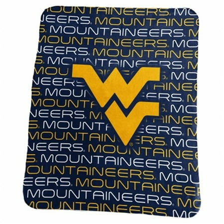 NCAA West Virginia Mountaineers Logo Brands Classic Fleece Throw Blanket