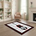 thumbnail image 2 of ODIKA 4'x6' Ultra-Soft Area Rug, Music Cd Musical Note Guitar Motif Piano Keys Border Disc Shape None Washable, Bare feet friendly, Silk-Touch for Bedroom Home office, 2 of 7