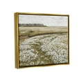 thumbnail image 3 of Flower Meadow Landscape Landscape Painting Metallic Gold Framed Art Print Wall Art, 3 of 6